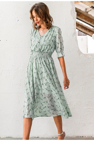 Sukienka Midi W Stylu Vintage