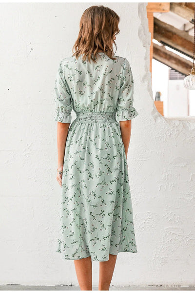 Sukienka Midi W Stylu Vintage