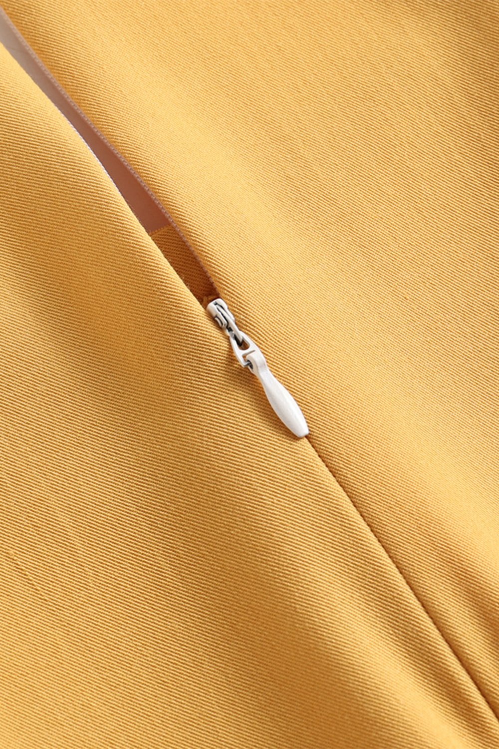 Żółta Sukienka Midi Vintage Z Lat 50