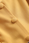 Żółta Sukienka Midi Vintage Z Lat 50