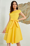 Solidna Żółta Sukienka Z Lat 50