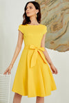 Solidna Żółta Sukienka Z Lat 50