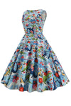 Sukienka Vintage W Kwiaty Z Lat 50. XX Wieku
