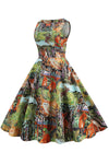 Sukienka Vintage W Kwiaty Z Lat 50. XX Wieku