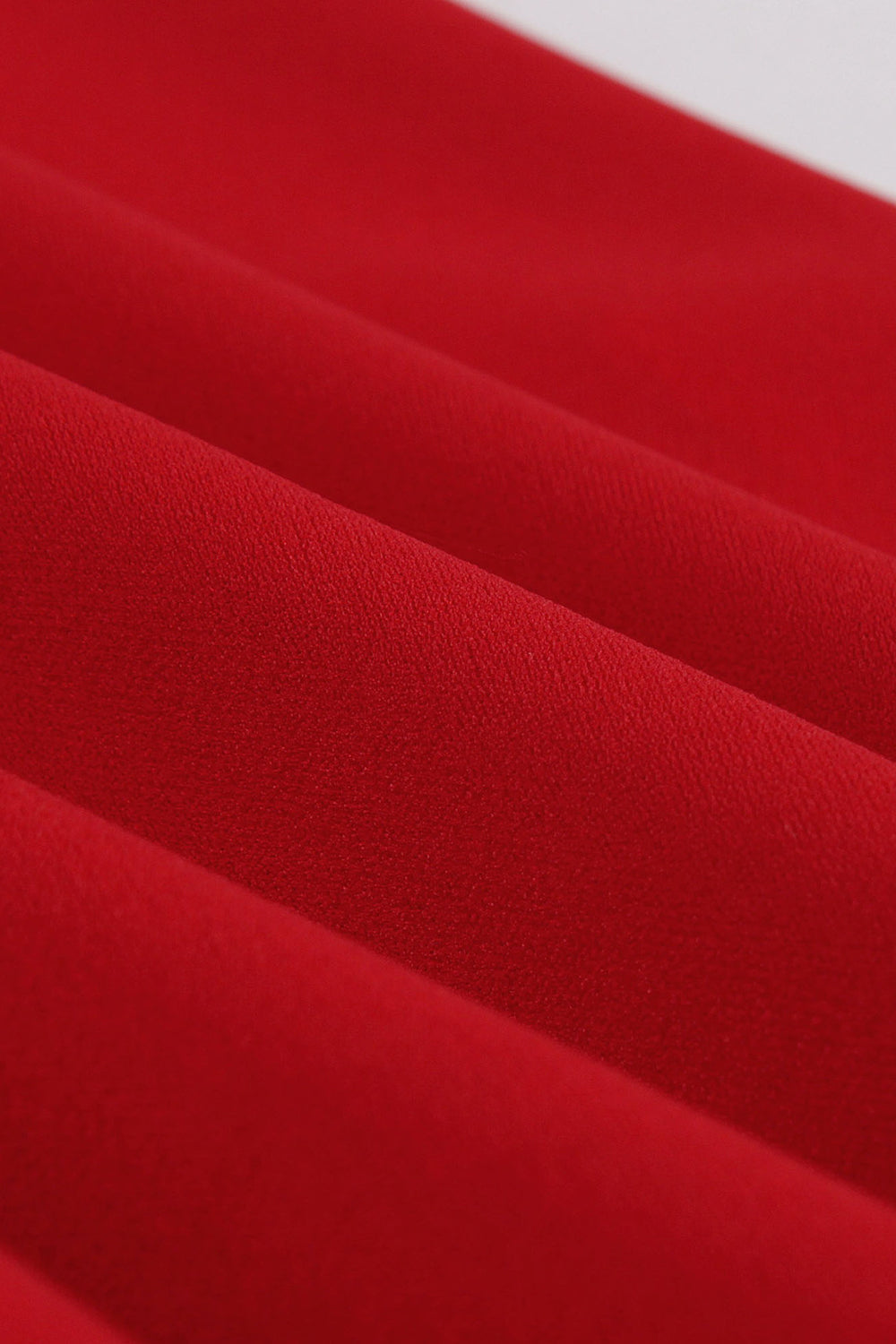 Czerwona Rozkloszowana Sukienka Z Klapami W Stylu Lat 50