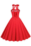 Czerwona Sukienka W Groszki Z Lat 50