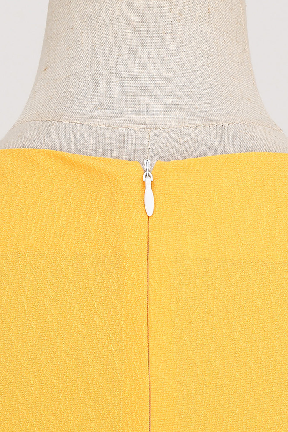 Retro Żółta Sukienka W Stylu Lat 50. Z Dziurką Od Klucza