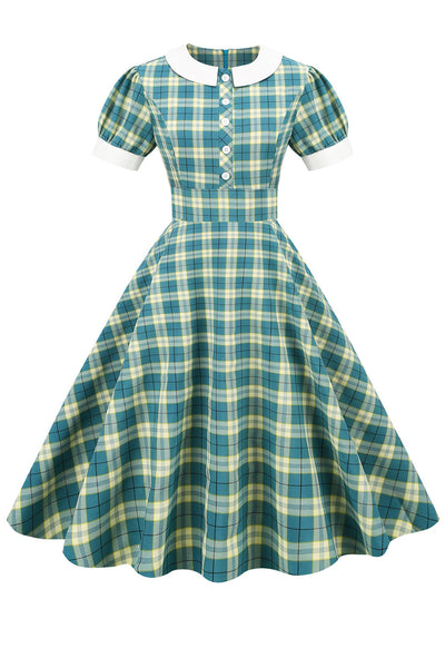 Sukienka W Kratę Vintage