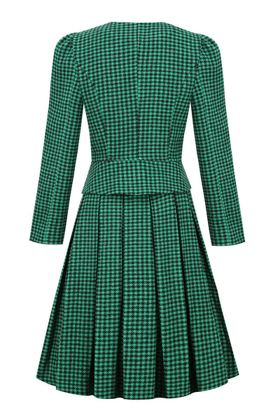 Zestaw Zielonych Sukienek W Stylu Vintage Dla Kobiet