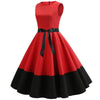 Czerwono-Czarna Sukienka Rockabilly