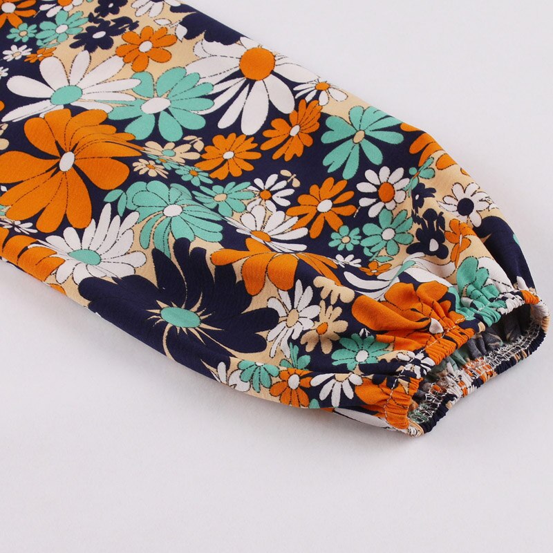 Kwiecista Sukienka Vintage Z Długim Rękawem Liberty