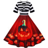 Halloweenowa Marynarska Sukienka Rockabilly