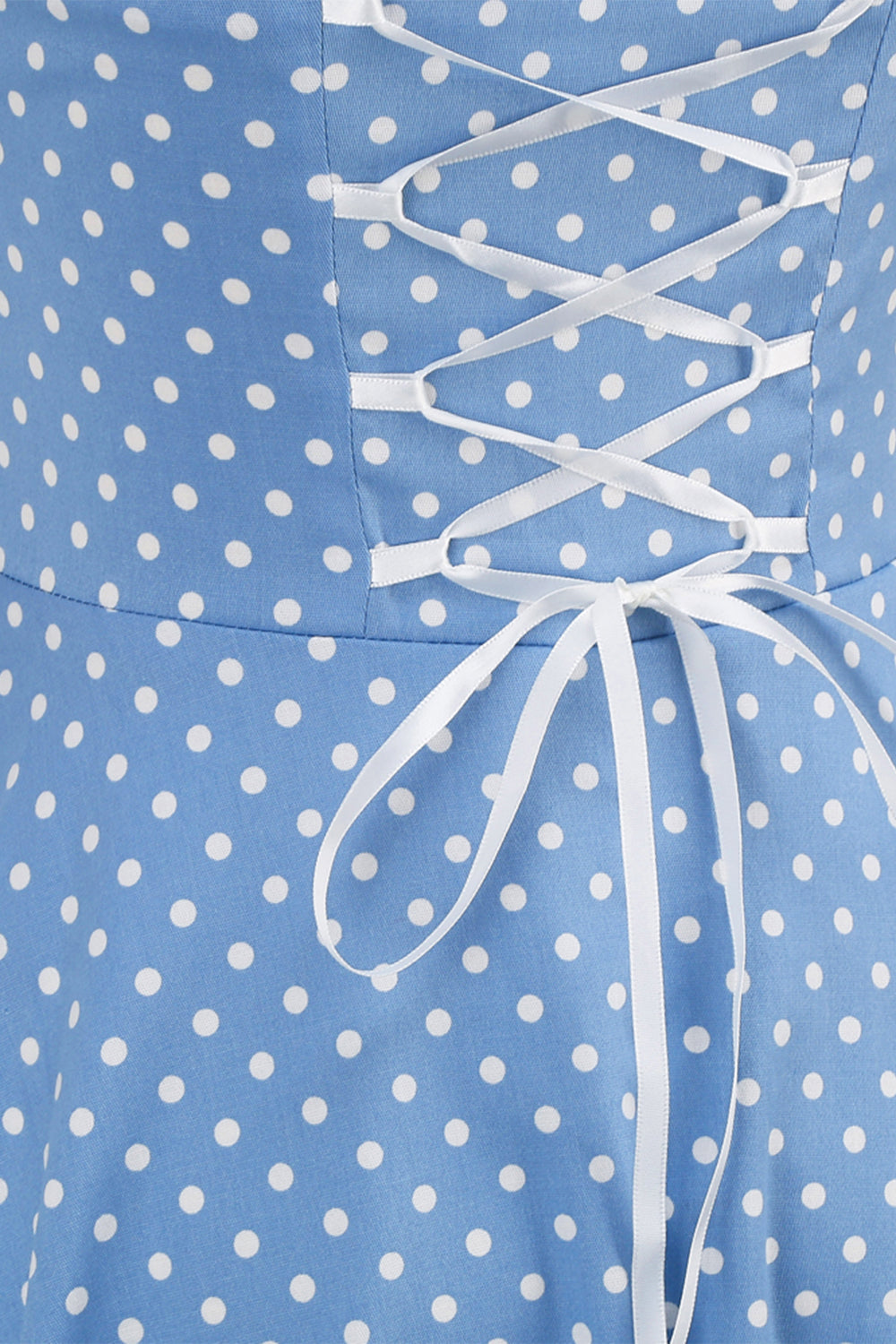 Damska Sukienka W Stylu Retro Z Odkrytymi Plecami W Kropki