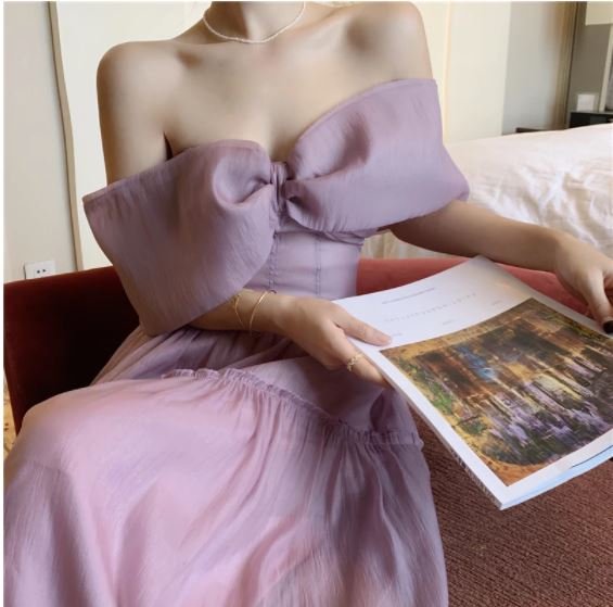 Lawendowa Sukienka Na Studniówkę Z Lat 40