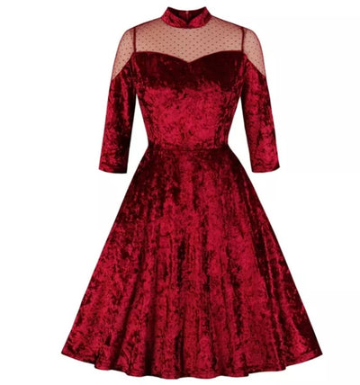 Bordowa Sukienka Vintage Z Lat 60
