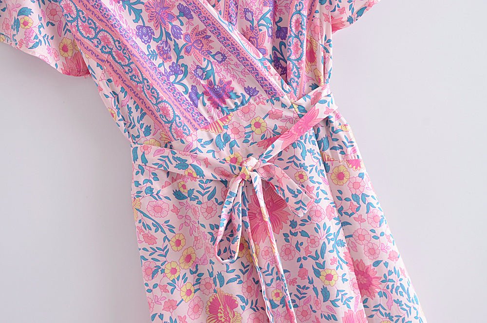 Piękna Różowa Sukienka Z Lat 70