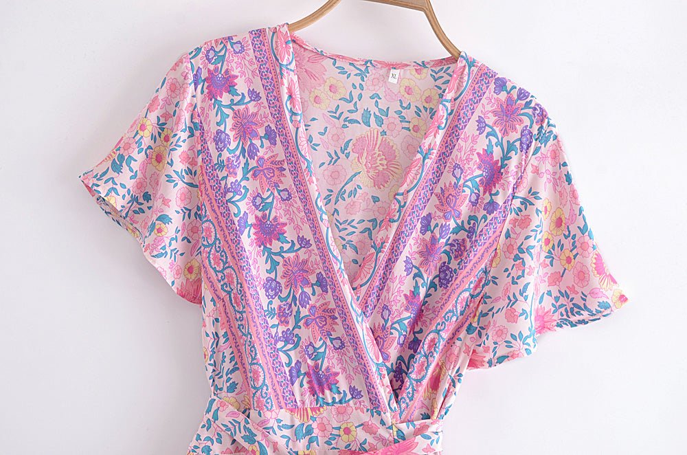 Piękna Różowa Sukienka Z Lat 70