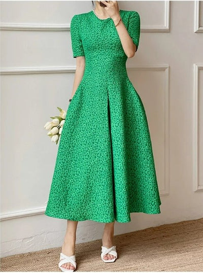 Zielona Sukienka Damska Z Lat 40