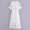 Biała Sukienka W Stylu Lat 70