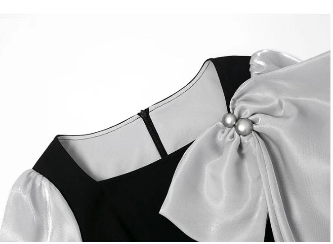 Drobna Czarna Sukienka Vintage