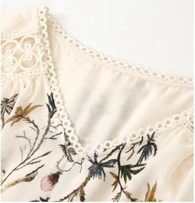 Niebieska Sukienka W Kwiaty Z Lat 40