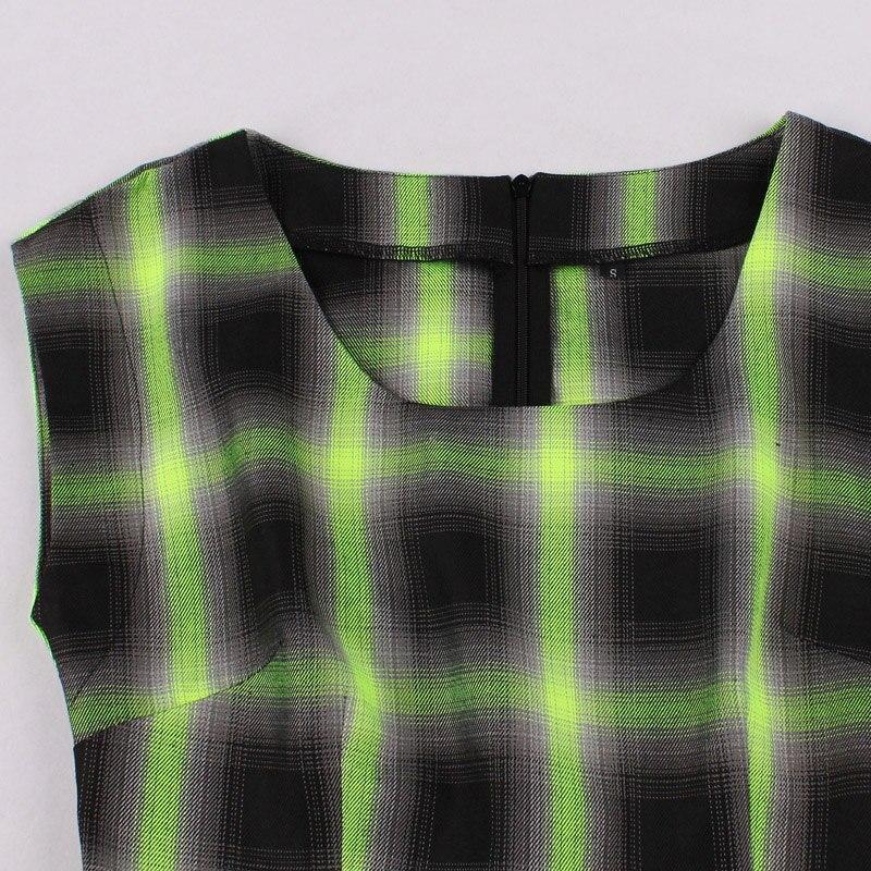 Sukienka W Szkocką Kratę Bez Rękawów