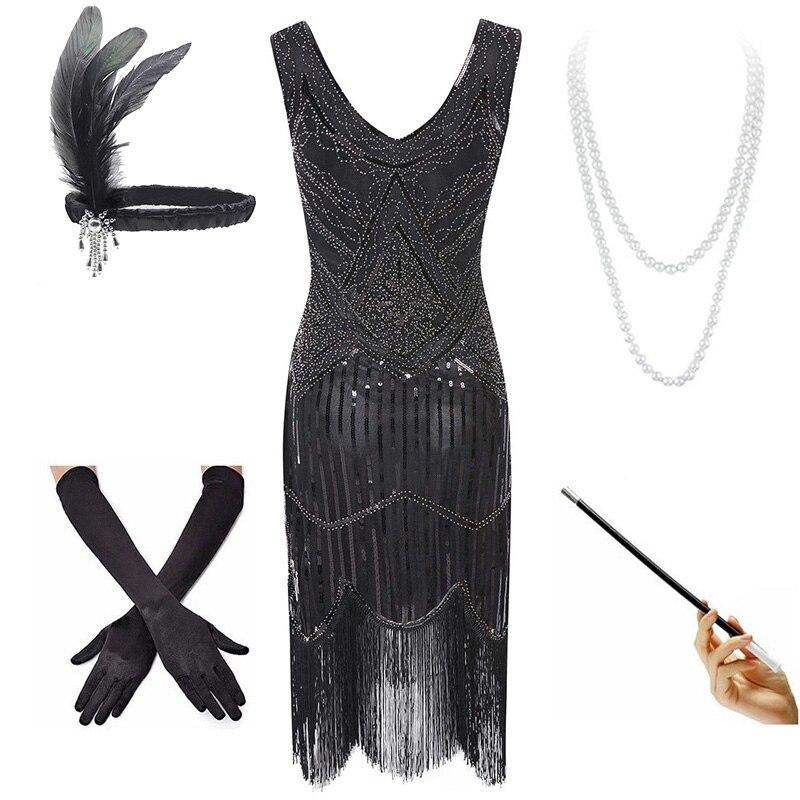 Srebrna Sukienka Vintage Z Lat 20. XX Wieku