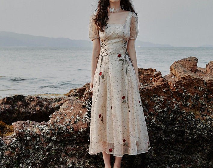 Sukienka Rok 40 50 Beż