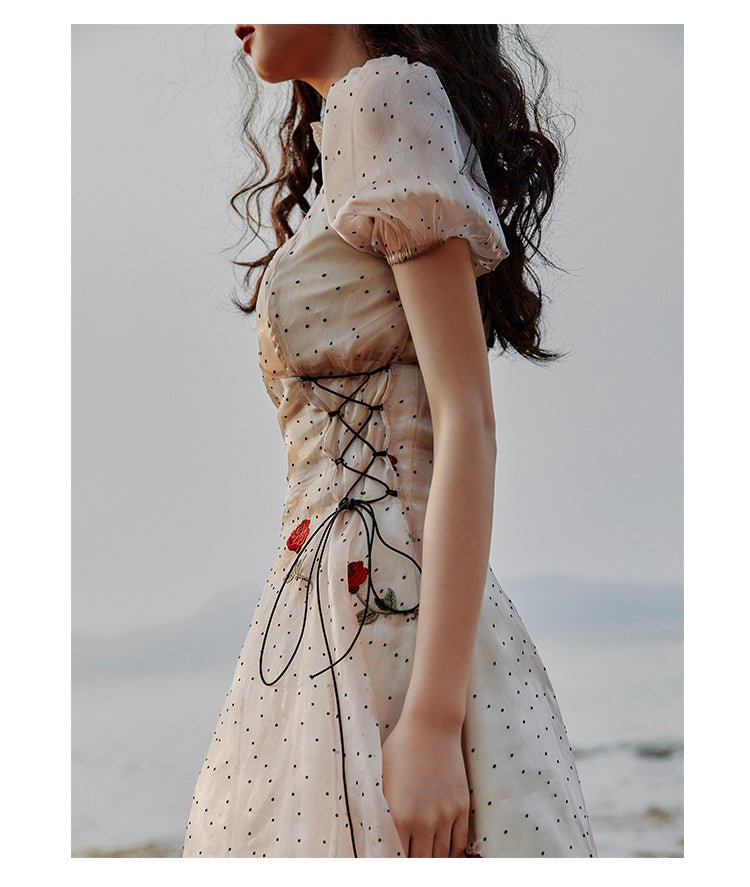 Sukienka Rok 40 50 Beż