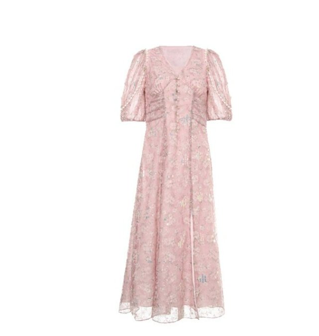 Klasyczna Różowa Sukienka Z Lat 40. I 50. XX Wieku