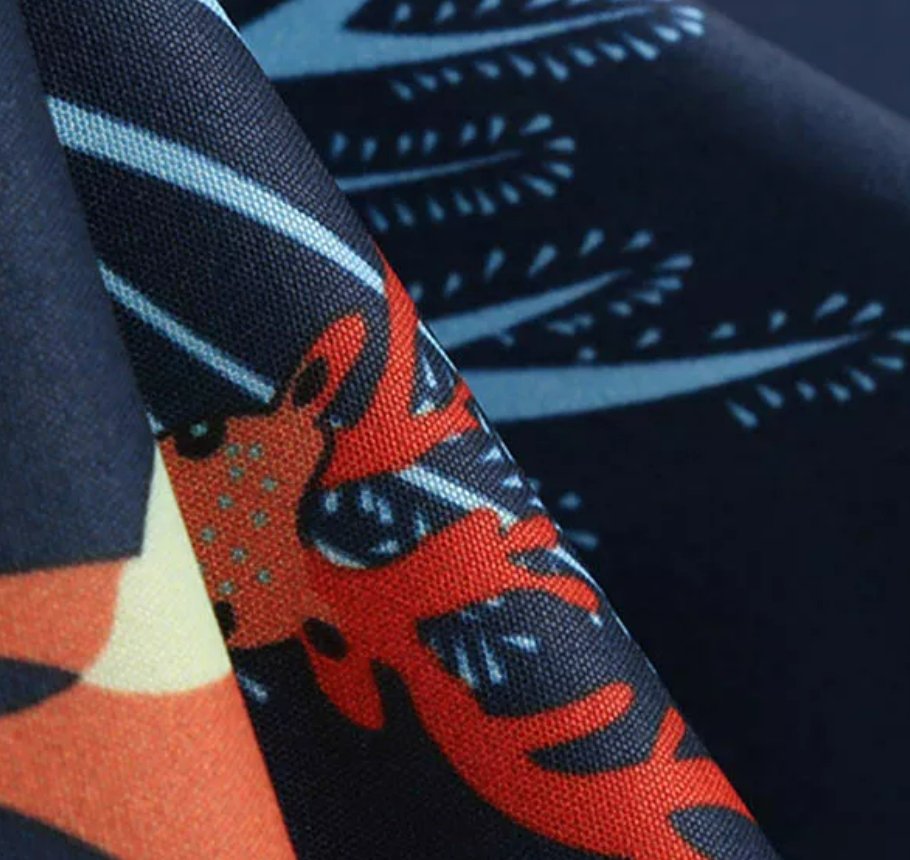 Granatowa Sukienka W Kwiaty Z Lat 50