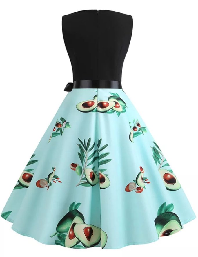 Pastelowoniebieska Sukienka Z Lat 50