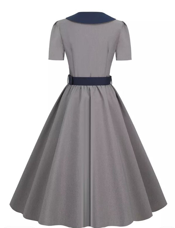 Czarna Sukienka Pin-Up Z Lat 50