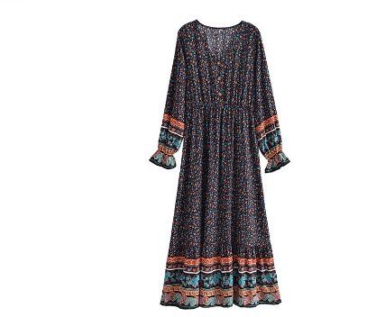 Czarna Sukienka W Kratkę Z Lat 70