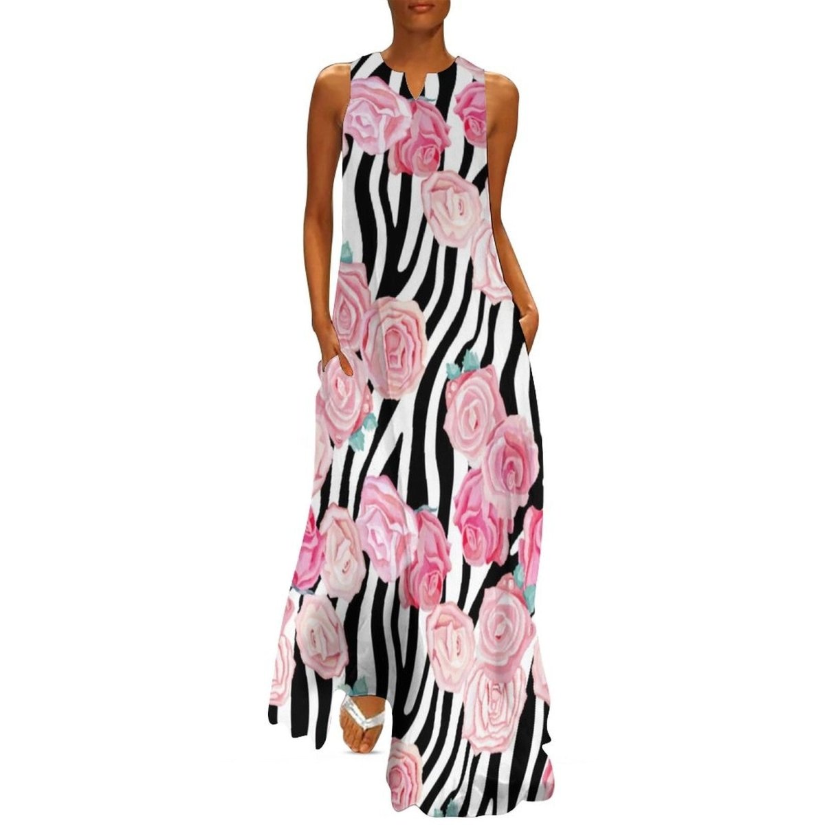 Sukienka Vintage W Kwiaty Z Lat 70