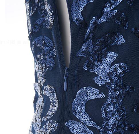 Niebieska Sukienka W Stylu Vintage Z Lat 20