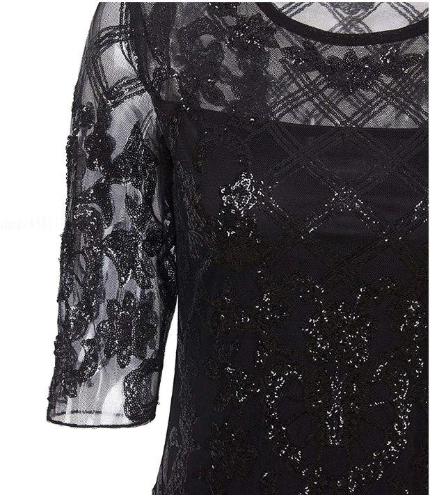 Czarna Sukienka Plus Size 20s