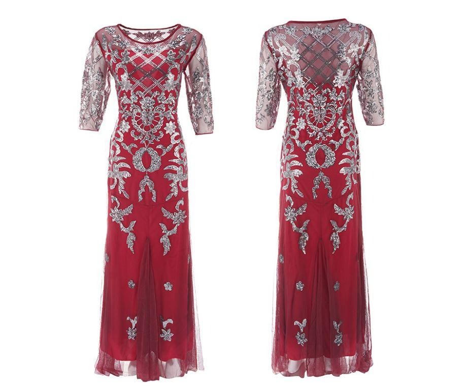 Czerwona Sukienka Plus Size 20s