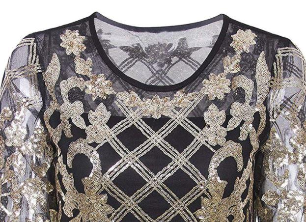 Złota Sukienka Z Lat 20. XX Wieku