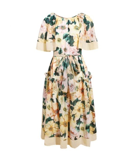 Szykowna Sukienka Z Lat 40. Żółta