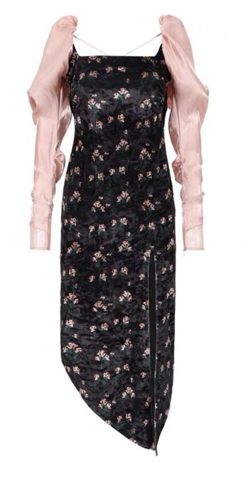 Sukienka Z Rozcięciem W Stylu Lat 40