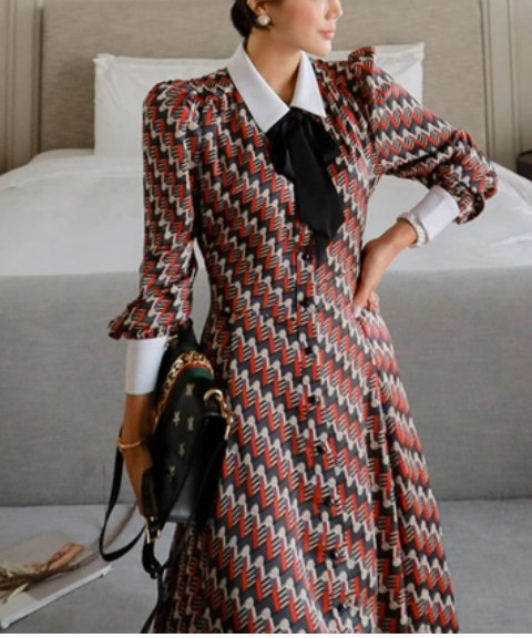 Szalik W Kolorze Fuksji Z Lat 40