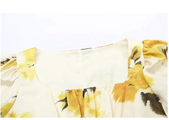 Sukienka Z Lat 40. W Żółte Stokrotki