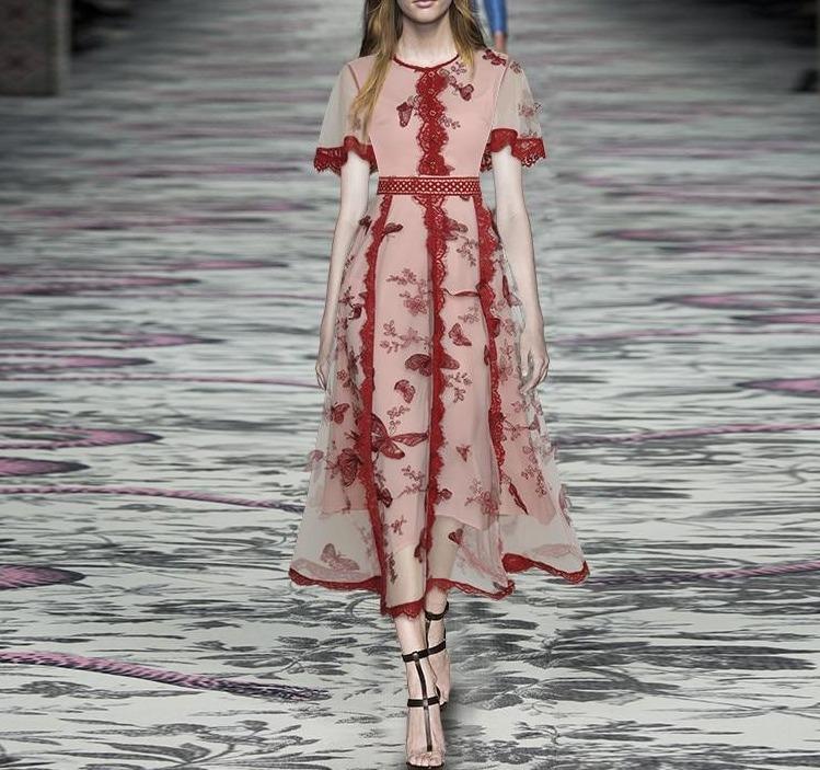 Sukienka Motyle Z Lat 40