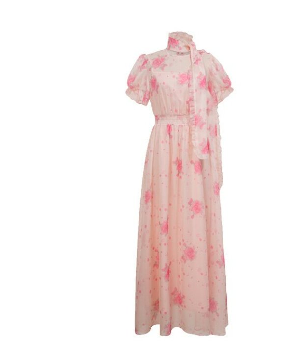 Jasnokoralowa Sukienka Vintage Z Lat 40