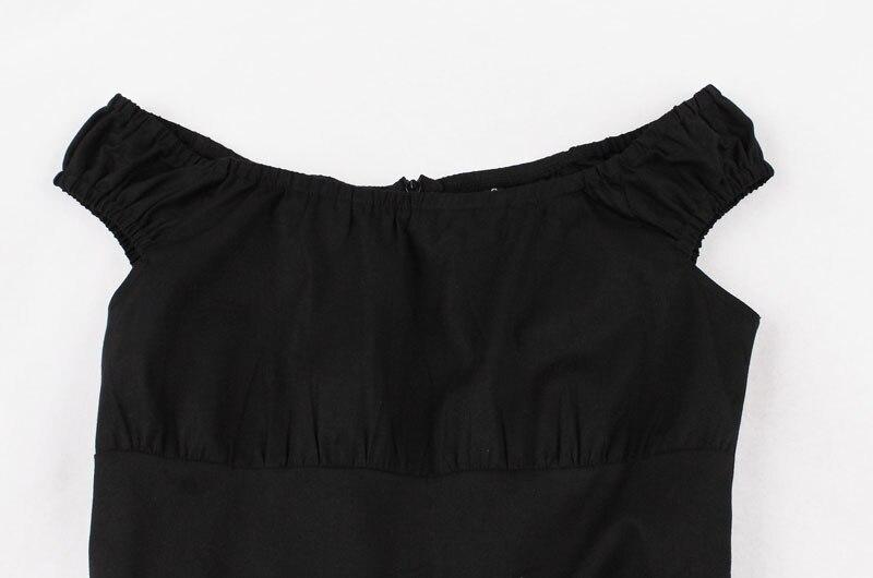 Czerwono-Czarna Sukienka Z Lat 50. I 60