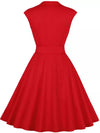 Amerykańska Sukienka W Czerwone Kropki Z Lat 50