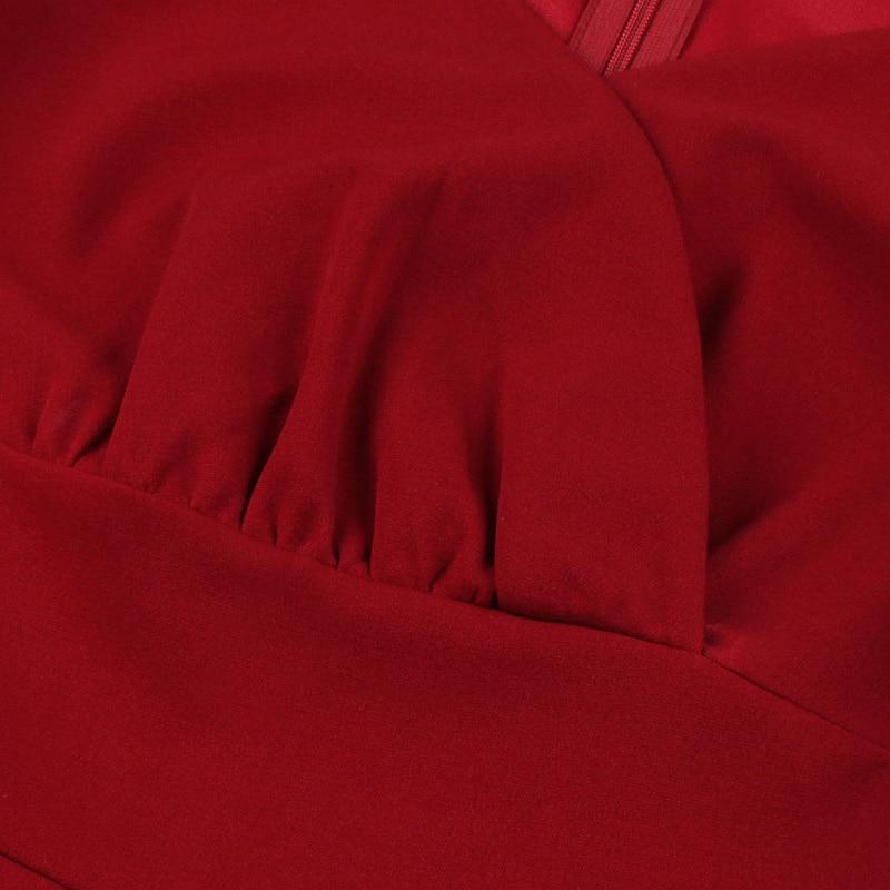 Burgundowa Sukienka Z Lat 50