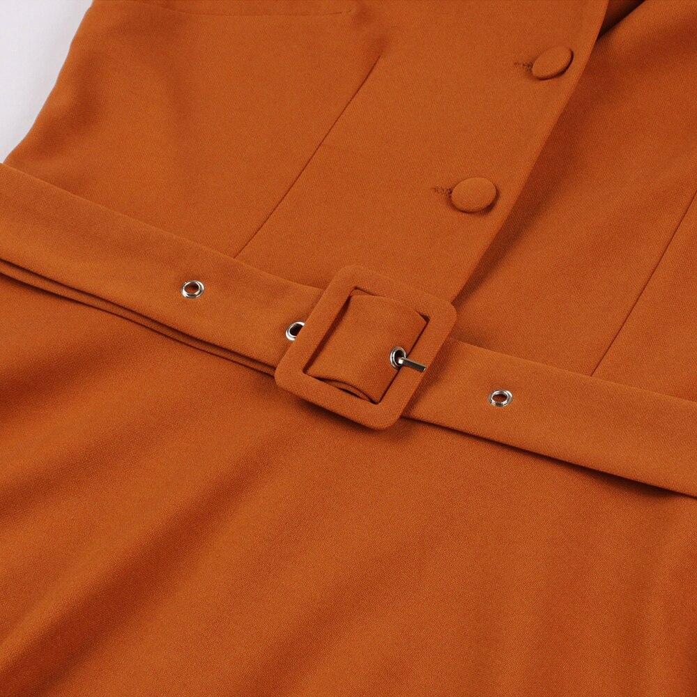 Pomarańczowa Sukienka Z Lat 50