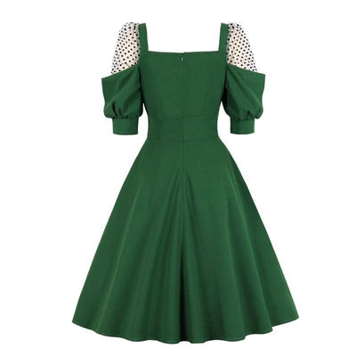 Zielona Sukienka Damska Z Lat 50